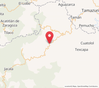 Map of Zacate Grande, Hidalgo