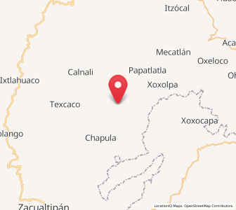 Map of Zacatipán, Hidalgo