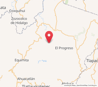 Map of Zacatipan, Puebla