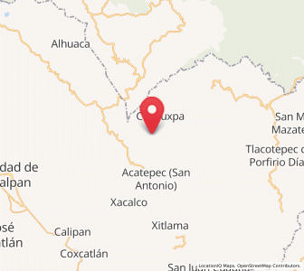 Map of Zacatlamanic, Puebla