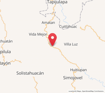 Map of Zacatonal de Juárez, Chiapas