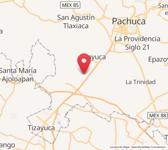 Map of Zapotlán de Juárez, Hidalgo