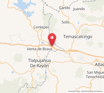 Map of Zaragoza (Puerto de Medina), Michoacán