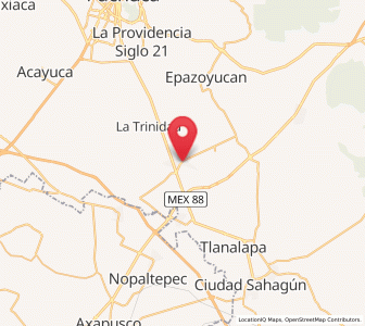 Map of Zempoala, Hidalgo