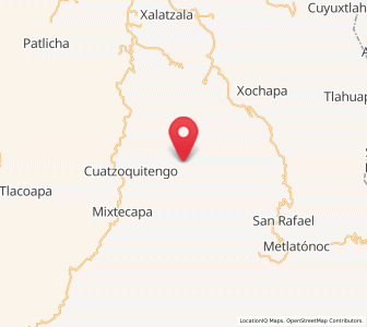 Map of Zilacayotitlán, Guerrero