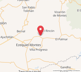 Map of Zituní, Querétaro