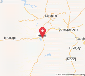 Map of Zocea, Hidalgo