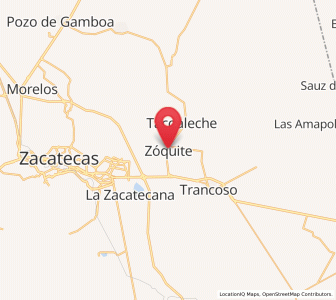 Map of Zoquite, Zacatecas