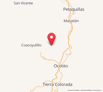 Map of Zoyatepec, Guerrero