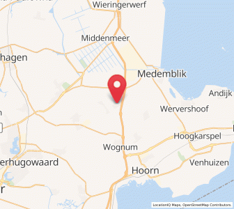 Map of Abbekerk, North Holland