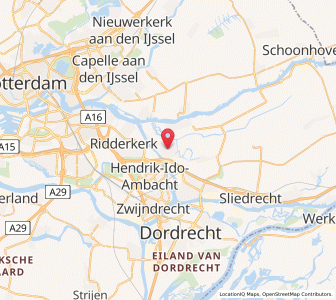Map of Alblasserdam, South Holland