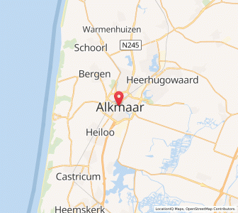 Map of Alkmaar, North Holland
