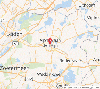 Map of Alphen aan den Rijn, South Holland