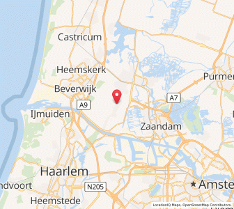 Map of Assendelft, North Holland