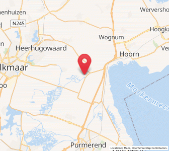 Map of Avenhorn, North Holland