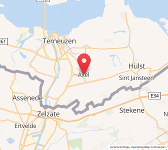 Map of Axel, Zeeland