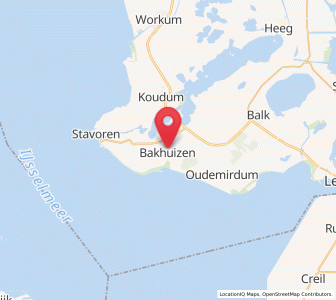 Map of Bakhuizen, Friesland