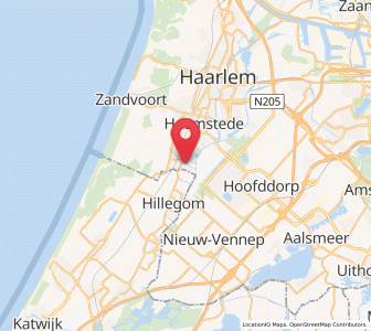 Map of Bennebroek, North Holland