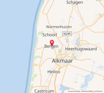 Map of Bergen (Nord-Holland), North Holland