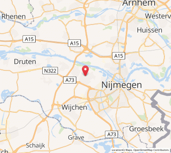 Map of Beuningen, Gelderland