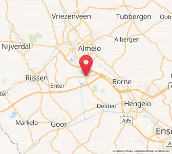 Map of Bornerbroek, Overijssel