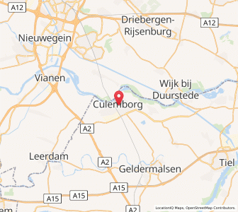 Map of Culemborg, Gelderland