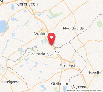 Map of De Blesse, Friesland