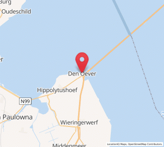 Map of Den Oever, North Holland