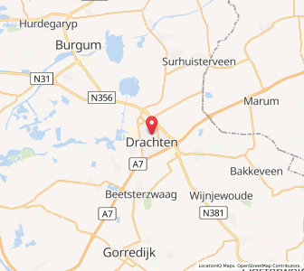 Map of Drachten, Friesland