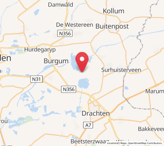 Map of Eastermar, Friesland