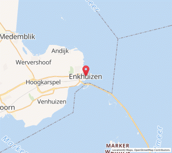 Map of Enkhuizen, North Holland