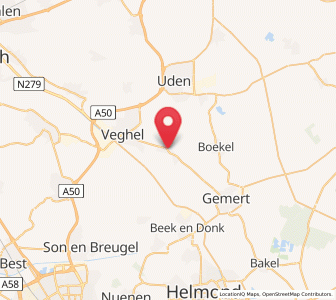 Map of Erp, North Brabant