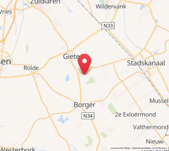 Map of Gasselte, Drenthe