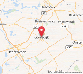 Map of Gorredijk, Friesland