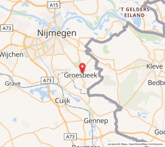 Map of Groesbeek, Gelderland