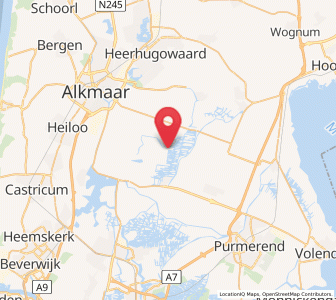 Map of Grootschermer, North Holland