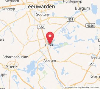 Map of Grou, Friesland