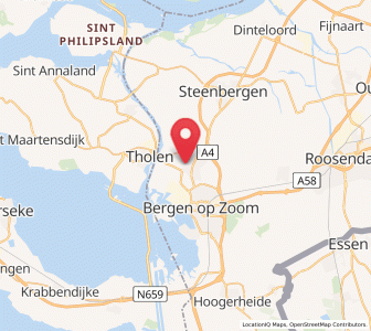 Map of Halsteren, North Brabant