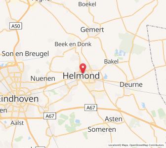 Map of Helmond, North Brabant
