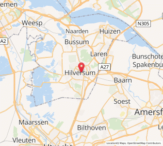 Map of Hilversum, North Holland
