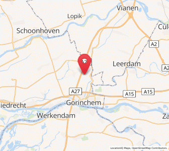 Map of Hoogblokland, South Holland