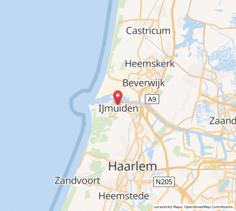 Map of Ĳmuiden, North Holland