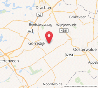 Map of Jubbega, Friesland