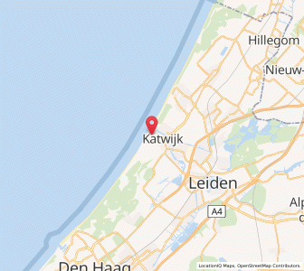 Map of Katwijk aan Zee, South Holland
