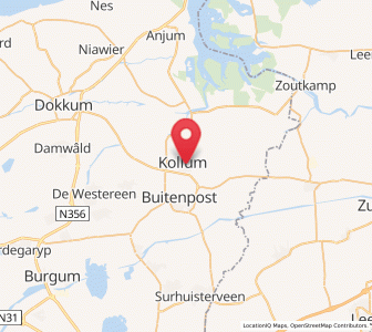 Map of Kollum, Friesland