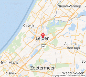 Map of Leiden, South Holland