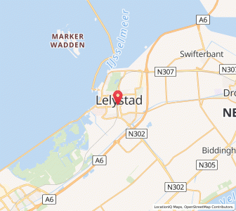 Map of Lelystad, Flevoland