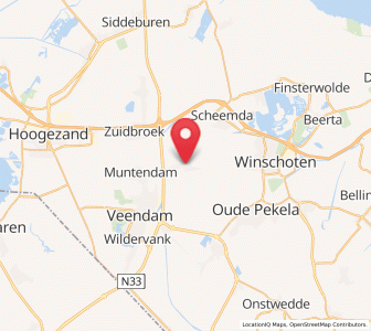 Map of Meeden, Groningen