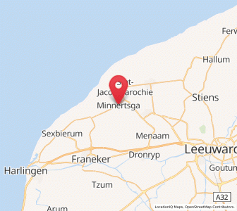 Map of Minnertsga, Friesland