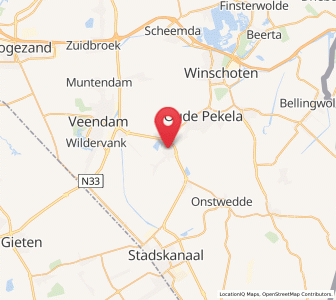 Map of Nieuwe Pekela, Groningen